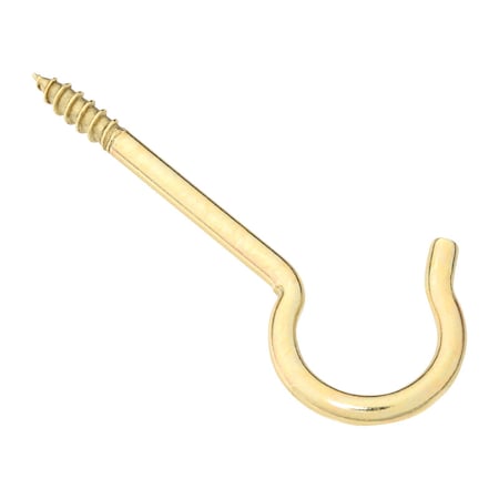 National Hardware National Hardware Gold Solid Brass 3-3/8 in. L Ceiling Hook 25 lb 2 pk N192-278